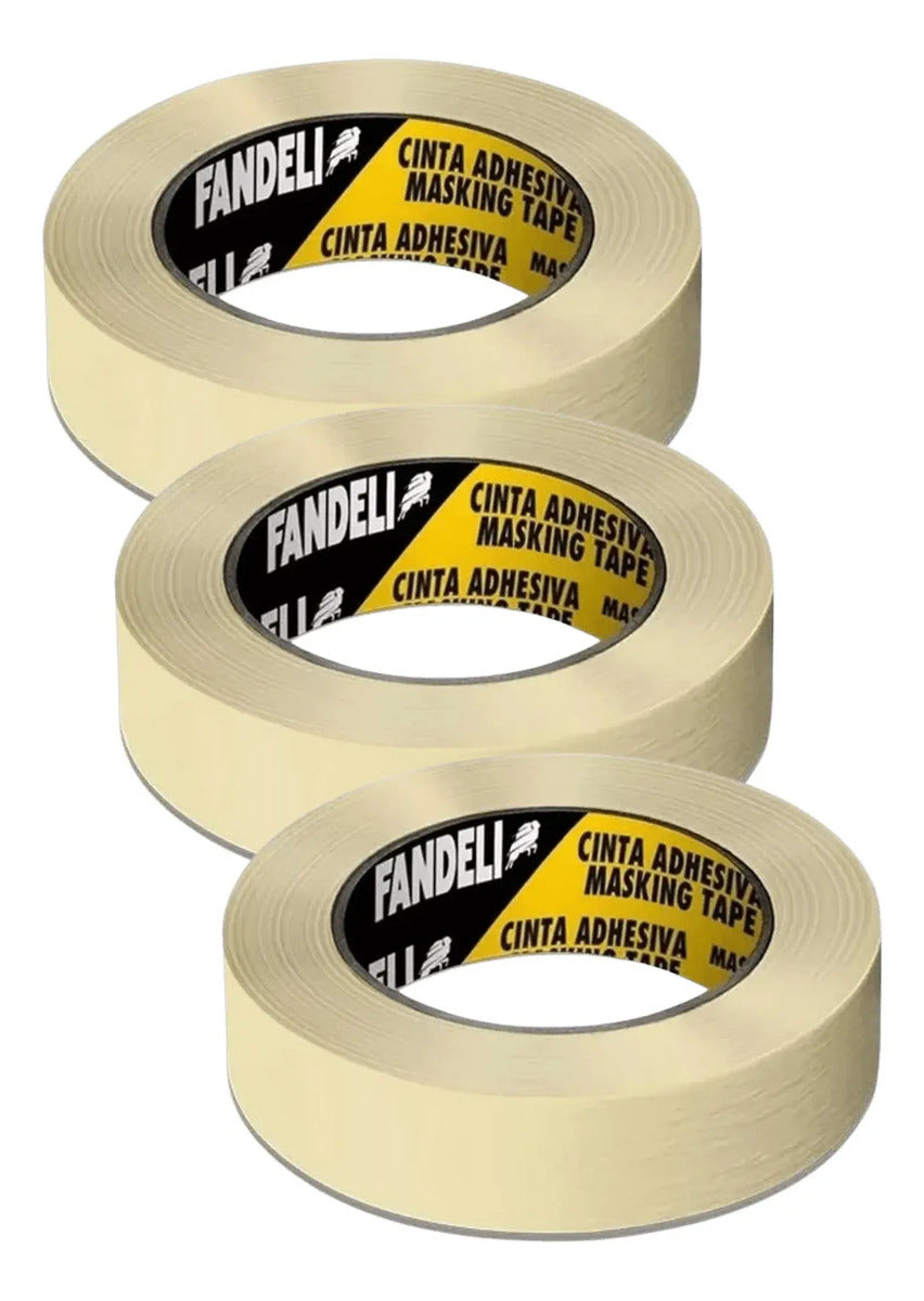 Cinta Fandeli Masking Tape Automotriz 18mm X 50m 3 Piezas