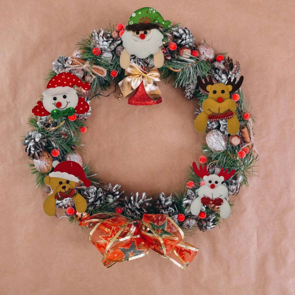 Adornos Colgantes Navidad Felpa Suave Abrazo Decoración 12pz