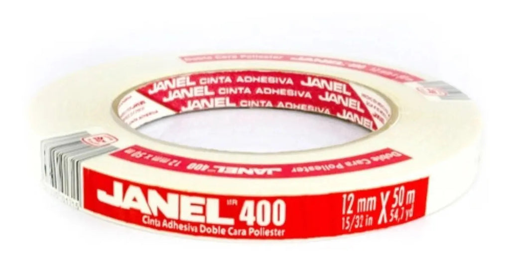 Cinta Doble Cara Poliester 12mm X 50 M Janel 400