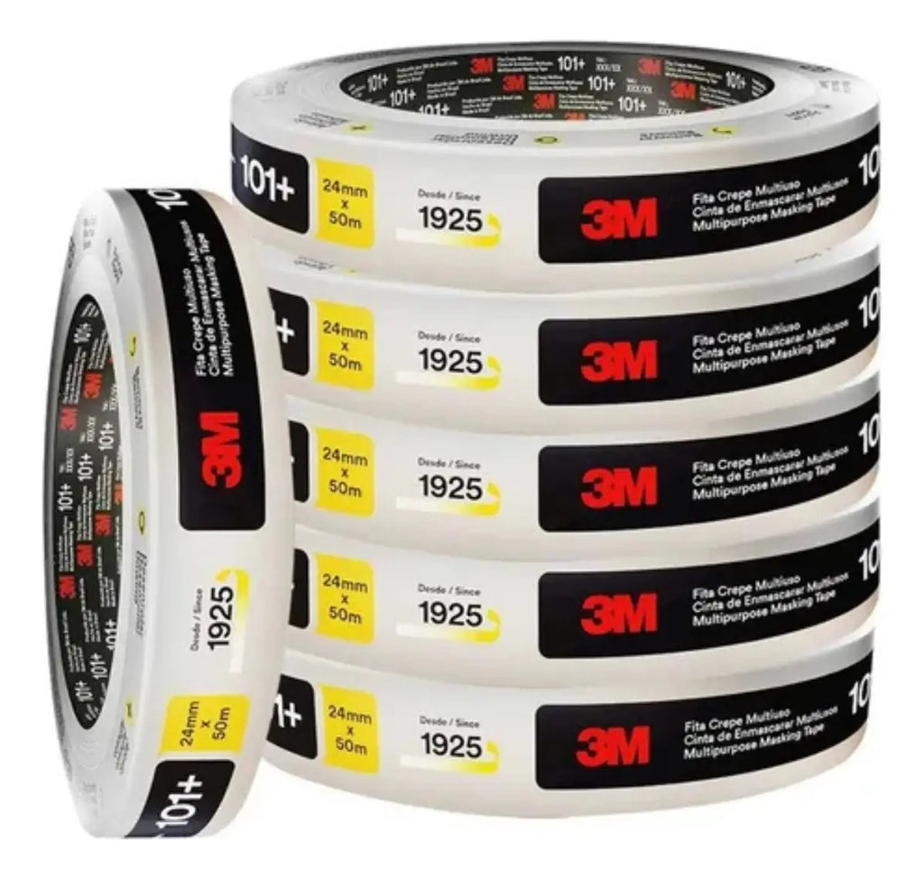 Cintas Masking Tape 101 + 3m Enmascara 25 Mm 6 Pz